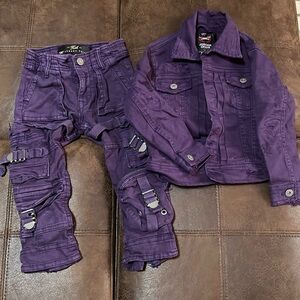 Jordan Craig Purple Jean Matching Set